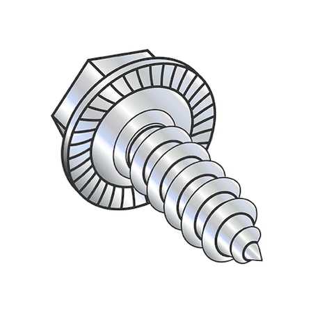 Usa Industrials Self-Drilling Screw, 1/4"-14 x 1 in, Zinc Plated Steel Flange Hex Head External Hex Drive BULK-SCRW-15029
